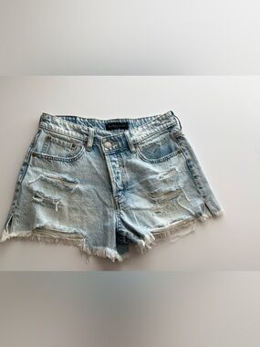 Aeropostale Light Blue Distressed Denim Jean Shorts